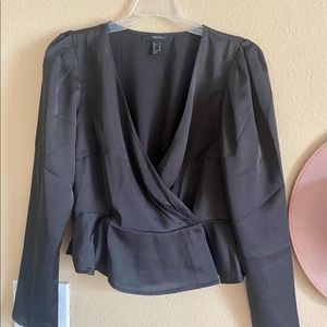 Black silk top